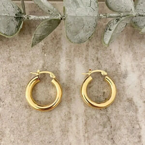 925 Sterling Silver Small Huggie Earrings Yellow Gold Huggie Hoops Small Hoops